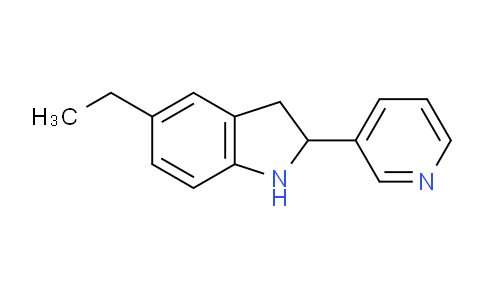 CAS No. 594817-05-7, 5-Ethyl-2-(pyridin-3-yl)indoline