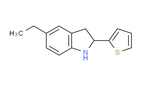 CAS No. 594817-07-9, 5-Ethyl-2-(thiophen-2-yl)indoline