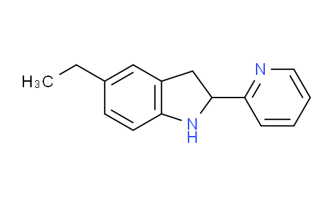 CAS No. 594817-04-6, 5-Ethyl-2-(pyridin-2-yl)indoline
