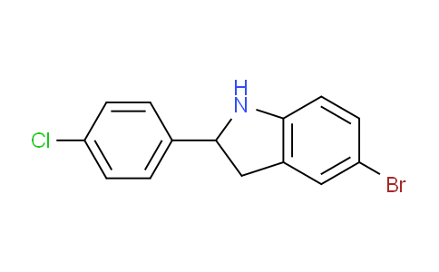 CAS No. 881040-34-2, 5-Bromo-2-(4-chlorophenyl)indoline
