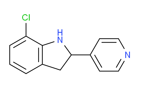 CAS No. 591758-88-2, 7-Chloro-2-(pyridin-4-yl)indoline