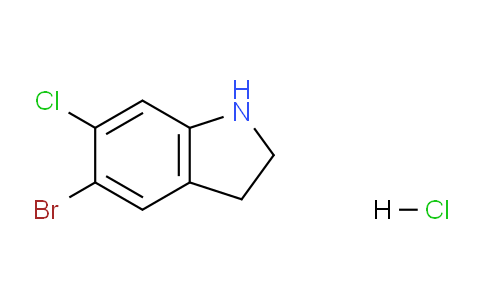 CAS No. 1803567-30-7, 5-Bromo-6-chloroindoline hydrochloride