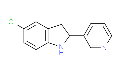 CAS No. 593234-54-9, 5-Chloro-2-(pyridin-3-yl)indoline