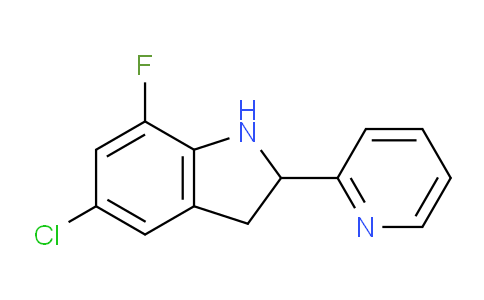 CAS No. 593234-01-6, 5-Chloro-7-fluoro-2-(pyridin-2-yl)indoline