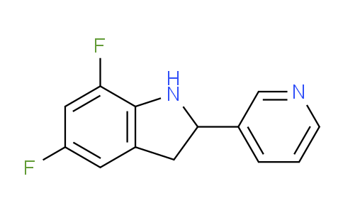 CAS No. 591721-08-3, 5,7-Difluoro-2-(pyridin-3-yl)indoline