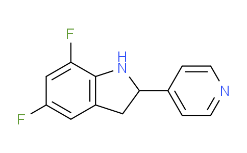 CAS No. 591721-09-4, 5,7-Difluoro-2-(pyridin-4-yl)indoline