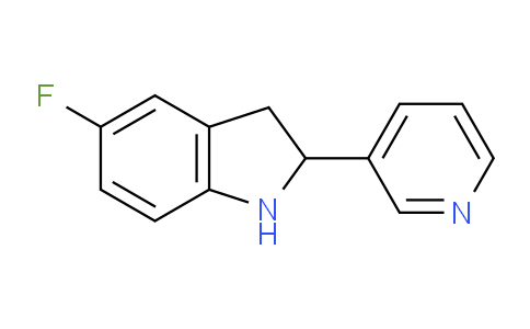 CAS No. 594817-57-9, 5-Fluoro-2-(pyridin-3-yl)indoline
