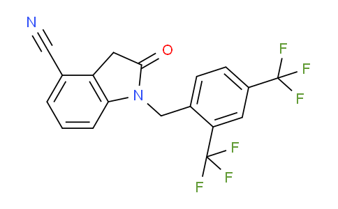 CAS No. 1416372-48-9, 1-(2,4-Bis(trifluoromethyl)benzyl)-2-oxoindoline-4-carbonitrile