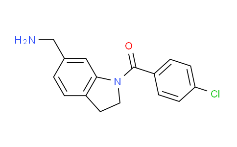 CAS No. 1242894-40-1, (6-(Aminomethyl)indolin-1-yl)(4-chlorophenyl)methanone