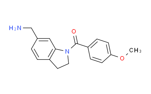CAS No. 1243101-84-9, (6-(Aminomethyl)indolin-1-yl)(4-methoxyphenyl)methanone