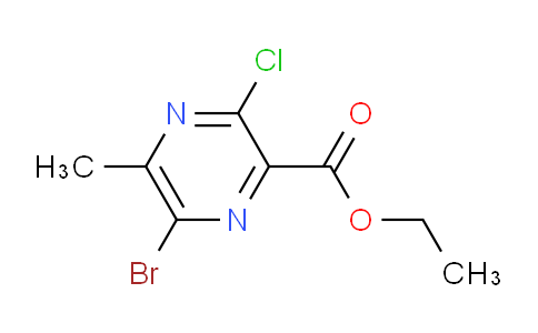CAS No. 2091009-80-0, ethyl 6-bromo-3-chloro-5-methylpyrazine-2-carboxylate
