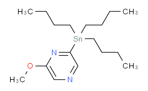 CAS No. 1105511-66-7, tributyl-(6-methoxypyrazin-2-yl)stannane