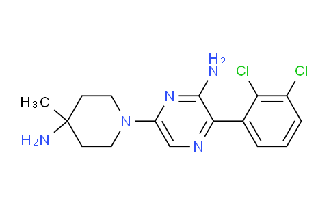 CAS No. 1801747-42-1, 6-(4-amino-4-methylpiperidin-1-yl)-3-(2,3-dichlorophenyl)pyrazin-2-amin