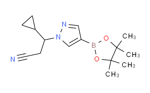 CAS No. 1153949-61-1, 3-Cyclopropyl-3-(4-(4,4,5,5-tetramethyl-1,3,2-dioxaborolan-2-yl)-1H-pyrazol-1-yl)propanenitrile