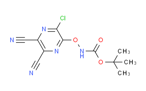 CAS No. 2413767-30-1, tert-Butyl ((3-chloro-5,6-dicyanopyrazin-2-yl)oxy)carbamate