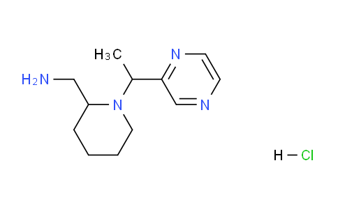 CAS No. 1289387-09-2, (1-(1-(Pyrazin-2-yl)ethyl)piperidin-2-yl)methanamine hydrochloride