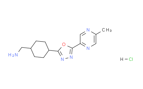 CAS No. 1361114-11-5, (4-(5-(5-Methylpyrazin-2-yl)-1,3,4-oxadiazol-2-yl)cyclohexyl)methanamine hydrochloride