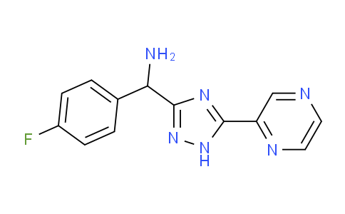 CAS No. 1707585-71-4, (4-Fluorophenyl)(5-(pyrazin-2-yl)-1H-1,2,4-triazol-3-yl)methanamine