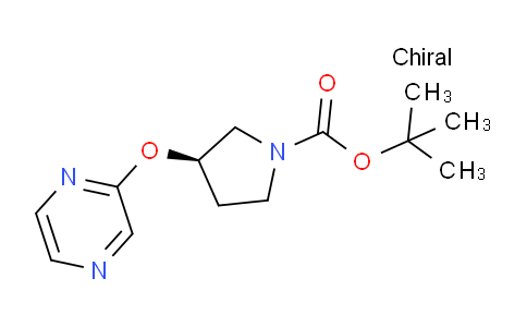 CAS No. 1264037-43-5, (R)-tert-Butyl 3-(pyrazin-2-yloxy)pyrrolidine-1-carboxylate