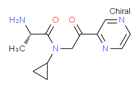 CAS No. 1354017-49-4, (S)-2-Amino-N-cyclopropyl-N-(2-oxo-2-(pyrazin-2-yl)ethyl)propanamide