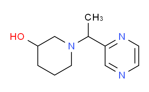 CAS No. 1289388-51-7, 1-(1-(Pyrazin-2-yl)ethyl)piperidin-3-ol