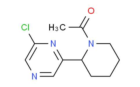 CAS No. 1316225-06-5, 1-(2-(6-Chloropyrazin-2-yl)piperidin-1-yl)ethanone