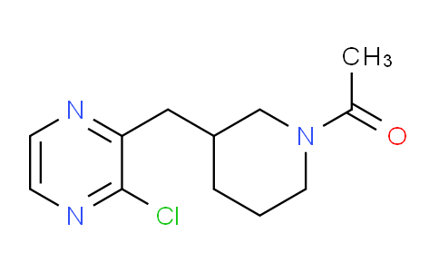 CAS No. 1316227-06-1, 1-(3-((3-Chloropyrazin-2-yl)methyl)piperidin-1-yl)ethanone