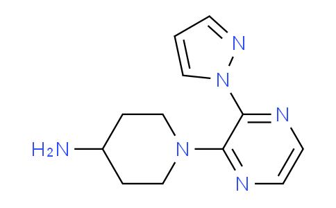 CAS No. 1708013-63-1, 1-(3-(1H-Pyrazol-1-yl)pyrazin-2-yl)piperidin-4-amine