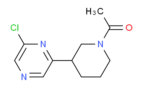 CAS No. 1316221-81-4, 1-(3-(6-Chloropyrazin-2-yl)piperidin-1-yl)ethanone