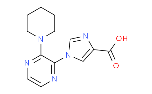 CAS No. 1713463-28-5, 1-(3-(Piperidin-1-yl)pyrazin-2-yl)-1H-imidazole-4-carboxylic acid