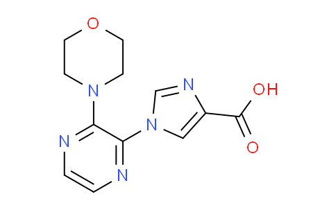 CAS No. 1707375-78-7, 1-(3-Morpholinopyrazin-2-yl)-1H-imidazole-4-carboxylic acid