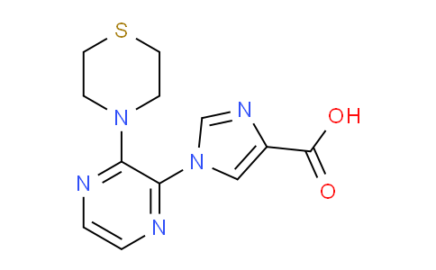 CAS No. 1707594-88-4, 1-(3-Thiomorpholinopyrazin-2-yl)-1H-imidazole-4-carboxylic acid