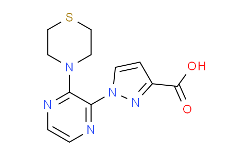 MC709779 | 1708428-45-8 | 1-(3-Thiomorpholinopyrazin-2-yl)-1H-pyrazole-3-carboxylic acid
