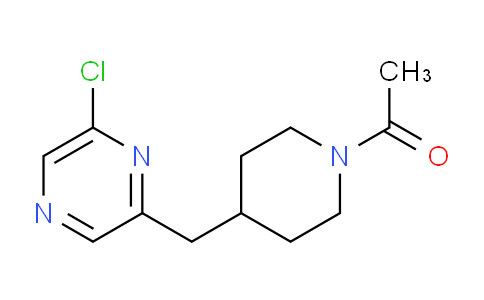 CAS No. 1316223-72-9, 1-(4-((6-Chloropyrazin-2-yl)methyl)piperidin-1-yl)ethanone