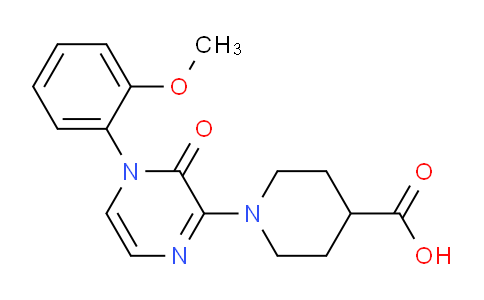 CAS No. 1713174-92-5, 1-(4-(2-Methoxyphenyl)-3-oxo-3,4-dihydropyrazin-2-yl)piperidine-4-carboxylic acid