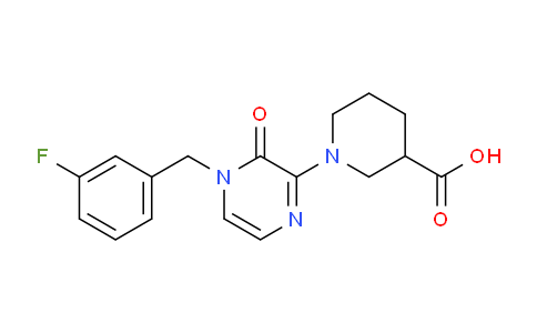 CAS No. 1707668-08-3, 1-(4-(3-Fluorobenzyl)-3-oxo-3,4-dihydropyrazin-2-yl)piperidine-3-carboxylic acid