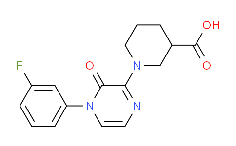 CAS No. 1713590-12-5, 1-(4-(3-Fluorophenyl)-3-oxo-3,4-dihydropyrazin-2-yl)piperidine-3-carboxylic acid