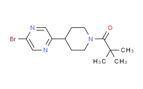 CAS No. 1316218-22-0, 1-(4-(5-Bromopyrazin-2-yl)piperidin-1-yl)-2,2-dimethylpropan-1-one
