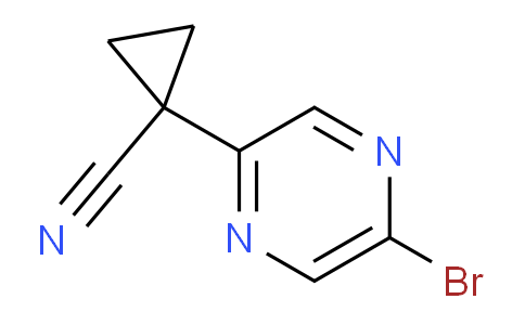 CAS No. 1447607-74-0, 1-(5-Bromopyrazin-2-yl)cyclopropanecarbonitrile