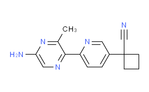 CAS No. 1369513-83-6, 1-(6-(5-Amino-3-methylpyrazin-2-yl)pyridin-3-yl)cyclobutanecarbonitrile