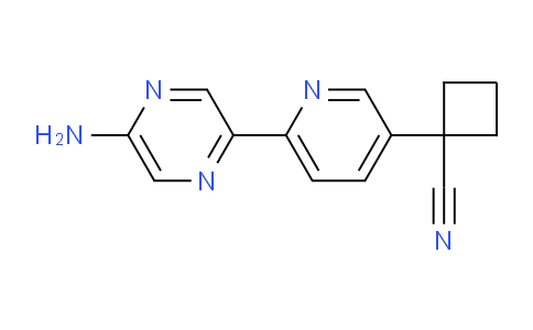 CAS No. 1369513-84-7, 1-(6-(5-Aminopyrazin-2-yl)pyridin-3-yl)cyclobutanecarbonitrile