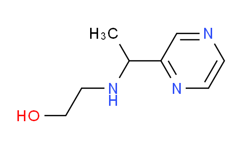 CAS No. 1343718-64-8, 2-((1-(Pyrazin-2-yl)ethyl)amino)ethanol