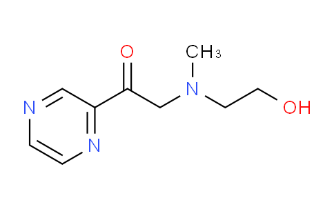 CAS No. 1353955-86-8, 2-((2-Hydroxyethyl)(methyl)amino)-1-(pyrazin-2-yl)ethanone