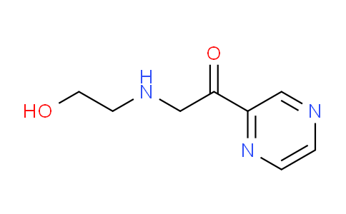 CAS No. 1353956-31-6, 2-((2-Hydroxyethyl)amino)-1-(pyrazin-2-yl)ethanone