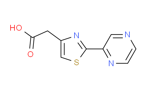 CAS No. 256529-20-1, 2-(2-(Pyrazin-2-yl)thiazol-4-yl)acetic acid