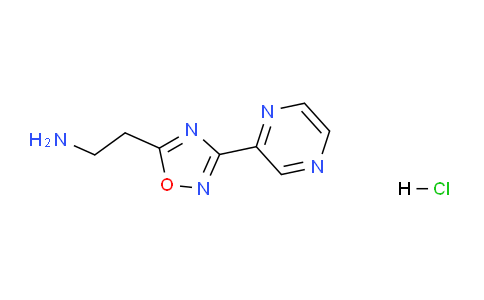 CAS No. 1185298-52-5, 2-(3-(Pyrazin-2-yl)-1,2,4-oxadiazol-5-yl)ethanamine hydrochloride
