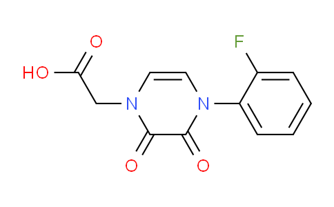 CAS No. 1707734-98-2, 2-(4-(2-Fluorophenyl)-2,3-dioxo-3,4-dihydropyrazin-1(2H)-yl)acetic acid