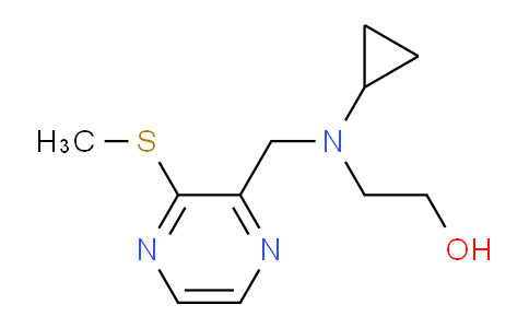CAS No. 1353964-59-6, 2-(Cyclopropyl((3-(methylthio)pyrazin-2-yl)methyl)amino)ethanol