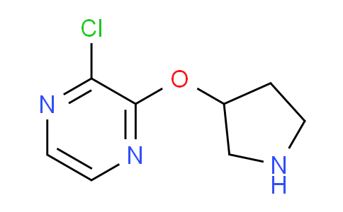 CAS No. 1707393-84-7, 2-Chloro-3-(pyrrolidin-3-yloxy)pyrazine