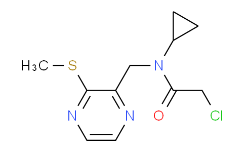 CAS No. 1353978-90-1, 2-Chloro-N-cyclopropyl-N-((3-(methylthio)pyrazin-2-yl)methyl)acetamide
